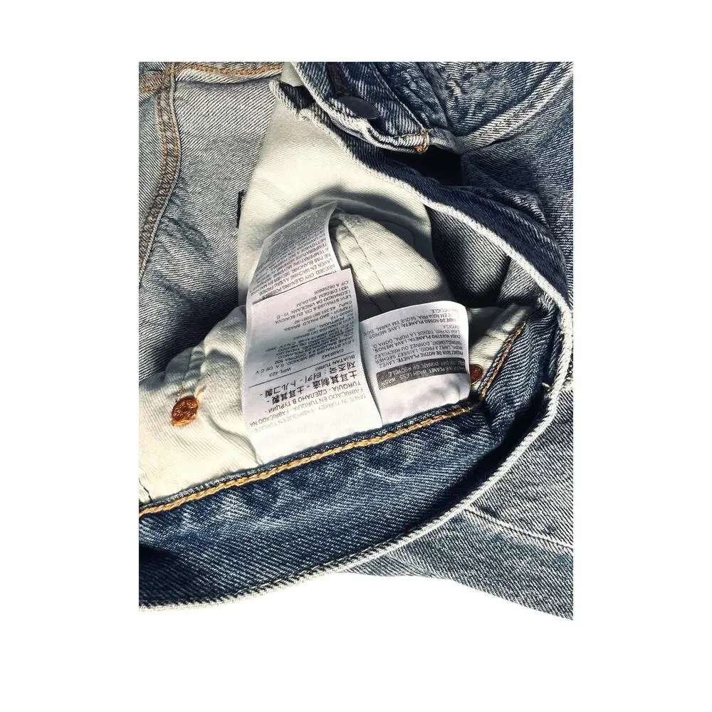 Levi's 501 Original Straight Jeans Medium Wash Button Fly Big Tall 44x32 00501